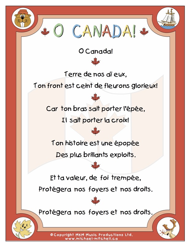 O Canada Song 5